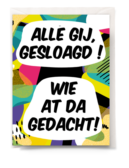 Greeting card - Tante Colette - Allé, gij, gesloagd