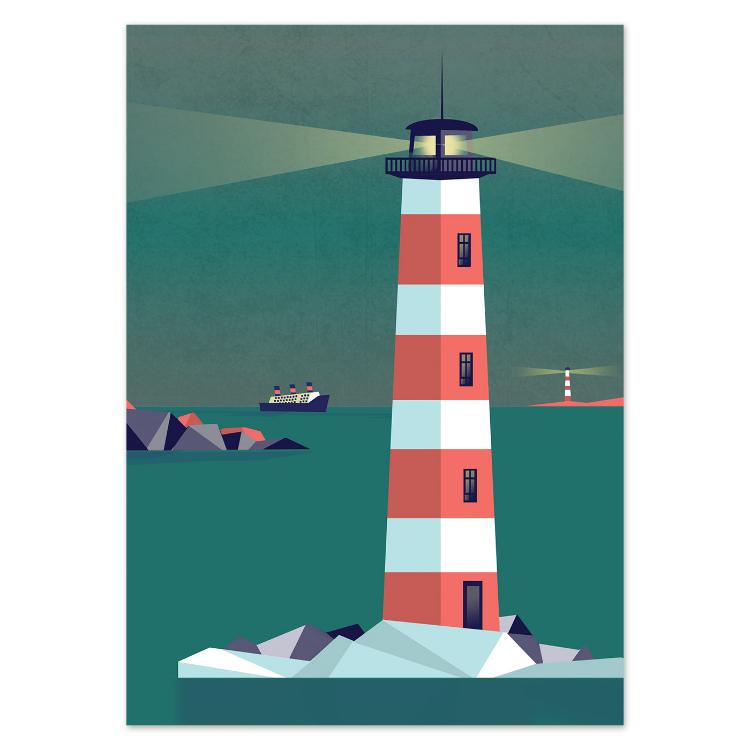 buy lighthouse illustration postcards