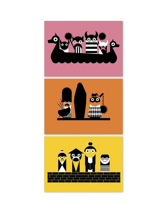 buy postcard graphical people illustration studio Frits