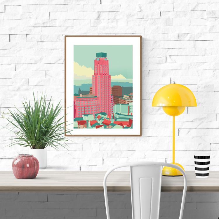 buy Boerentoren illustration by Studio Frits