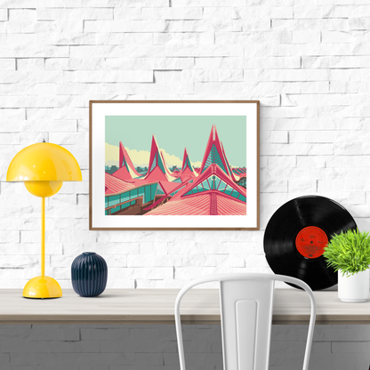 buy Antwerp palace of justice artprint illustration by Studio Frits