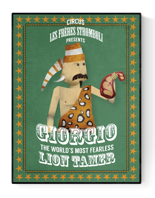 buy illustration with a lion tamer by Studio Frits