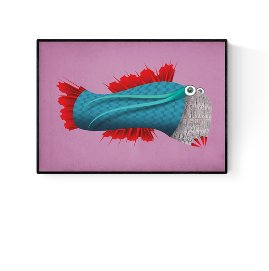 buy ocean fish illustration artprint by Sudio Frits