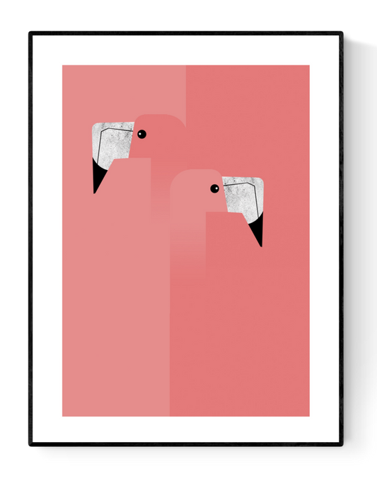 buy flamingo bird graphical illustration by Studio Frits