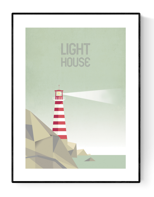 buy lighthouse illustration artprint by Studio Frits