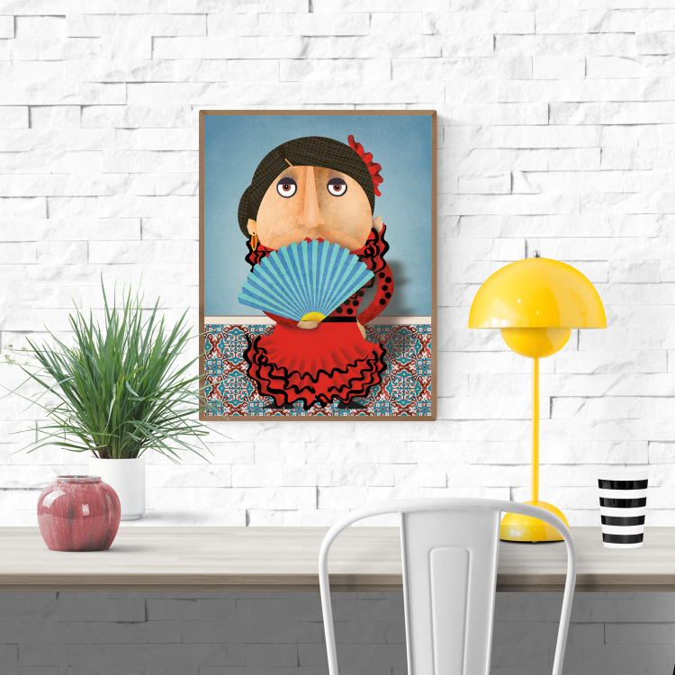 buy Spanish Flamenco senorita illustration by Studio Frits