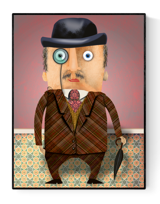 buy stereotype Englishman with bolarhat illustration by Studio Frits