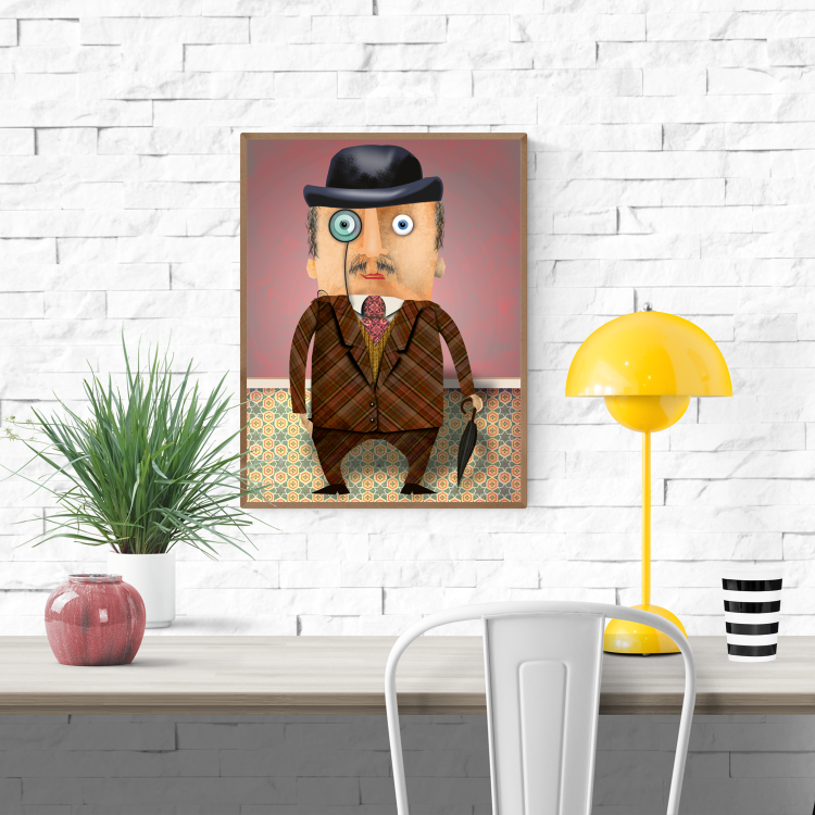 buy stereotype Englishman with bolarhat artprint by Studio Frits