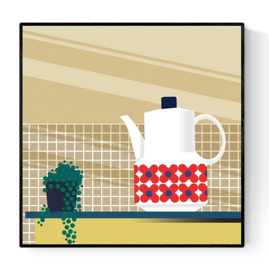 buy vintage kitchen coffeepot illustration by Studio Frits
