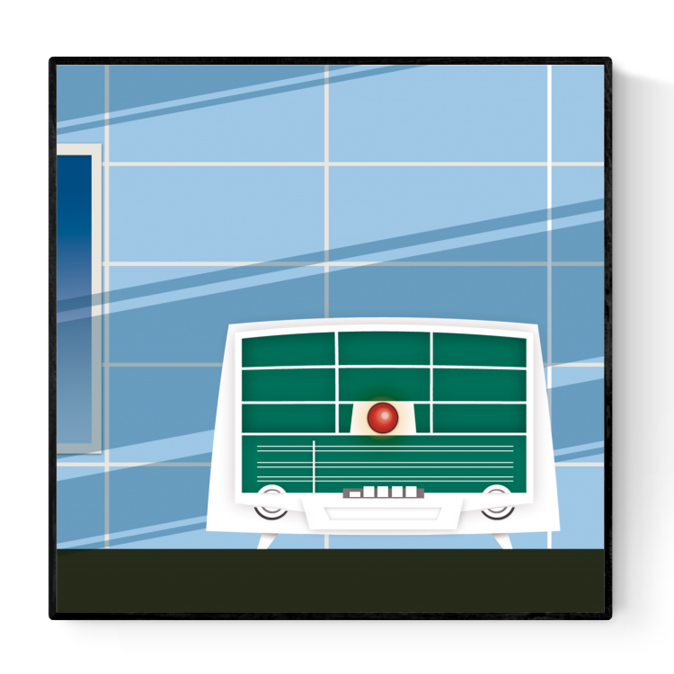 buy vintage sonora radio illustration by Studio Frits