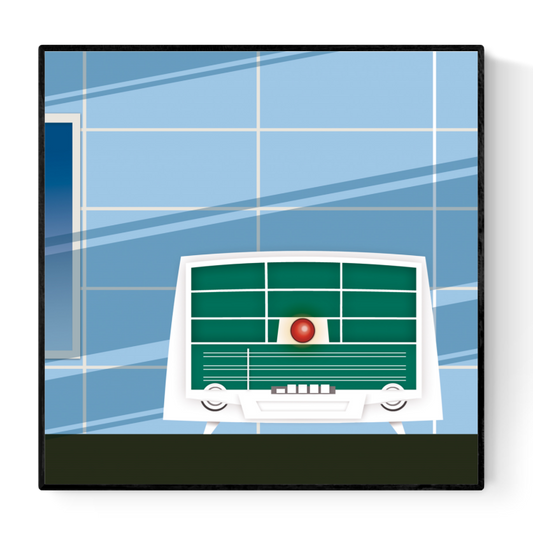 buy vintage sonora radio illustration by Studio Frits