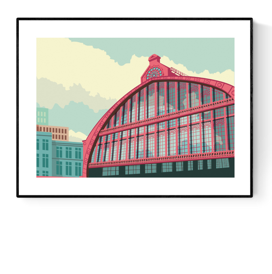 buy Antwerp Belgium central station illustration by Studio Frits