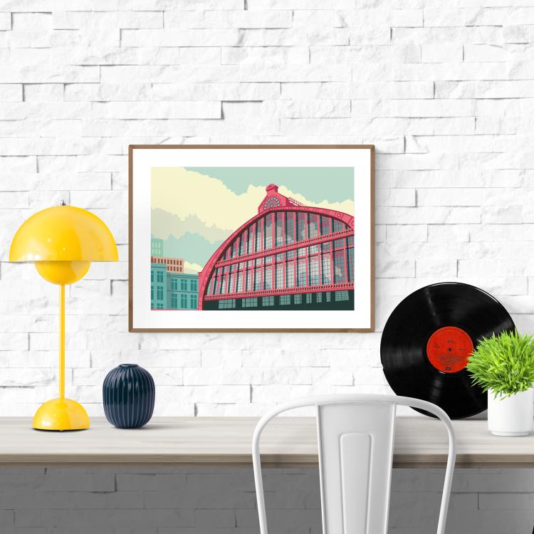 buy Antwerp Belgium central station artprint by Studio Frits