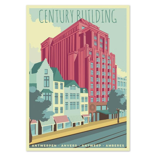 buy Antwerp art deco centruy building postcard