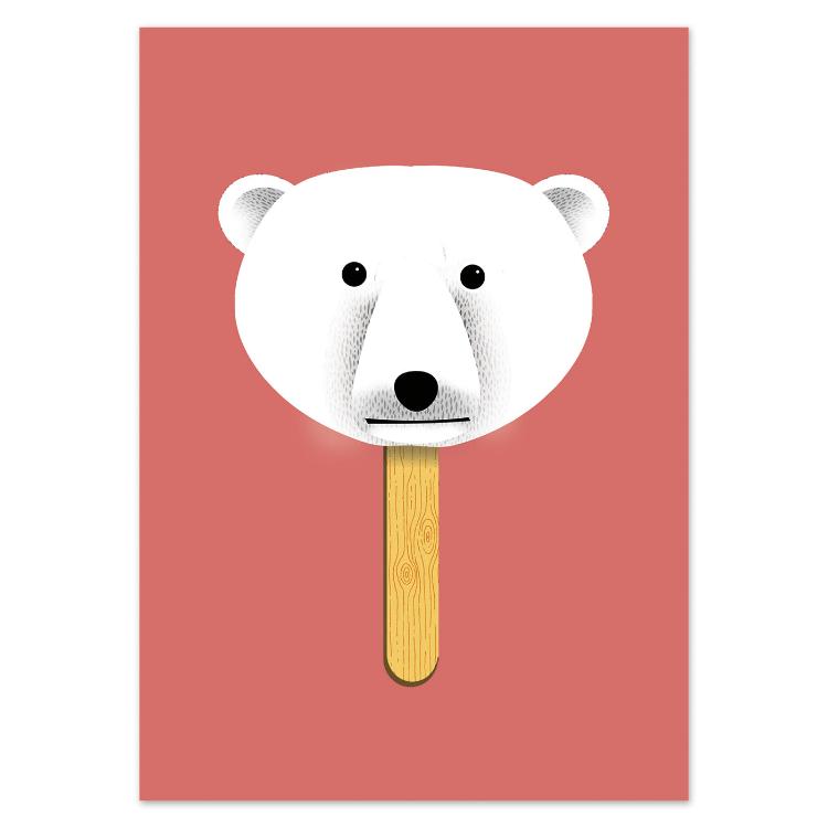 buy postcard with polar bear popsicle illustration