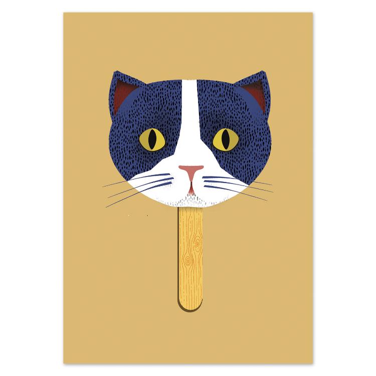 buy postcard with cat popsicle illustration