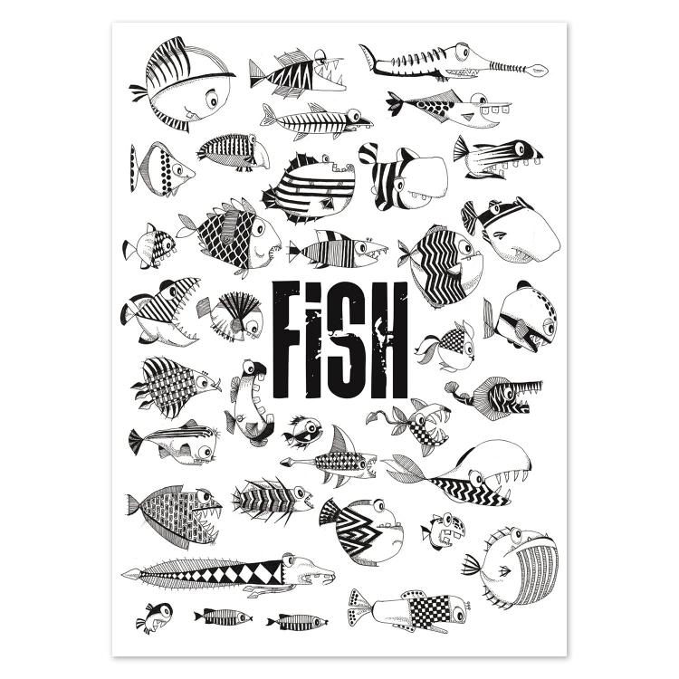 buy postcard handdrawn fish