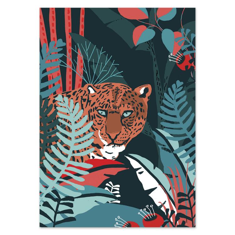 buy postcards with big cat illustrations (jaguar, panther, tiger)