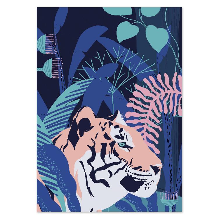 buy postcards with big cat illustrations (jaguar, panther, tiger)