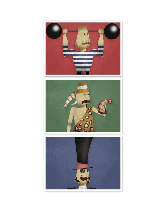 buy postcard circus Stromboli illustration studio Frits