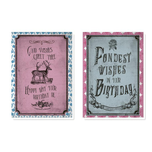 buy vintage birthday greeting card set