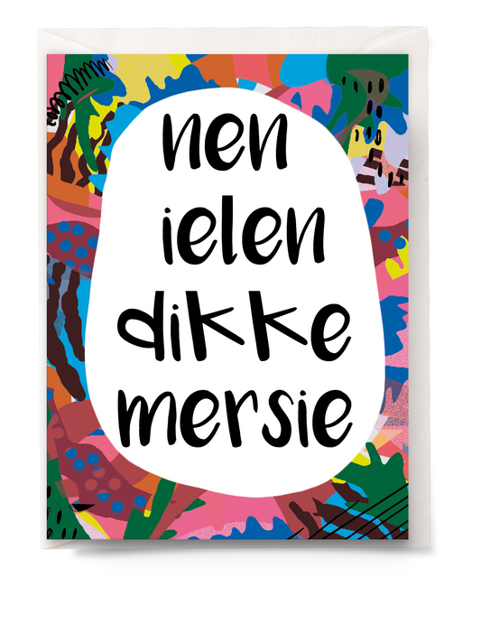 greeting card - Tante Colette - nen ielen dikke mersie