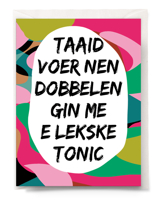 Greeting card - Tante Colette - Gin tonic
