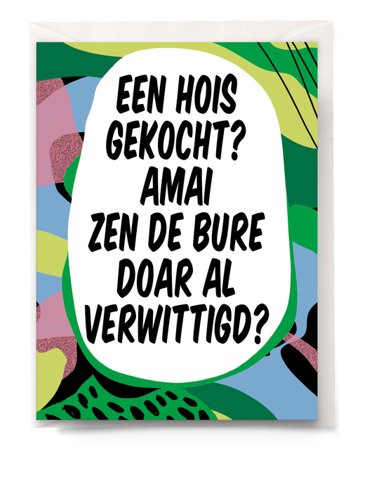 Greeting card - Tante Colette - zen de bure verwittigd?