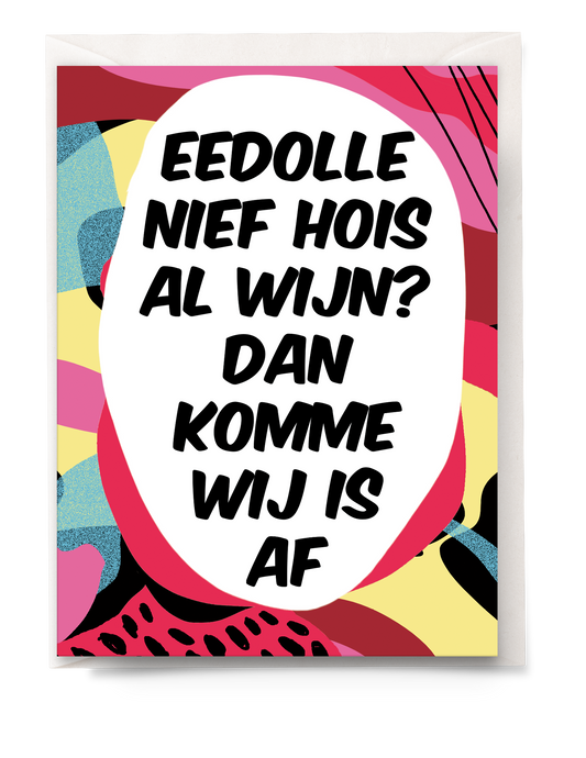 Greeting card - Tante Colette - Eedolle huis al wijn